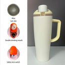 Axyaa 40oz Stainless Steel Insulated Straw Water Bottle Hot Cold Vacuum Flask Mug