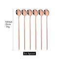 Axyaa 6pcs Stainless Steel Ice Cream Spoons Set for Bars Kitchen