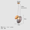 Axyaa Nordic Glass Chandelier LED Pendant Lamp for Home Decor