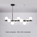 Axyaa Glass Ball Ceiling Chandelier: Modern Lighting Fixture for Dining Living Room & Kitchen