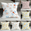 Yellow Leaf Plant Pillow Cover Home Decor Axyaa Branded Sofa Cushion Cover