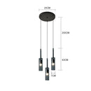 Axya Luxury Black Glass Chandelier Pendant Light for Dining Room and Kitchen