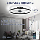 Axyaa Modern Dimmable Ceiling Fan Chandelier with Remote Control