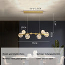 Axyaa Modern Dimmable Metal Pendant Lights with Glass Globe for Dining Room