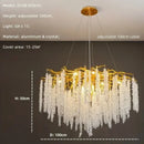 Axyaa Nordic Crystal LED Pendant Chandelier for Modern Dining Room & Home Decor