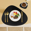 Axyaa Oval Table Mats and Coasters Set - Black Kitchen Accessories