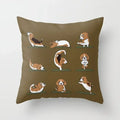 Axyaa Yoga Panda & Avocado Cartoon Animal Throw Pillow Bundle