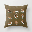 Axyaa Yoga Panda & Avocado Cartoon Animal Throw Pillow Bundle
