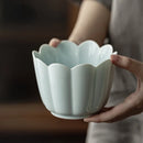 Axya Handmade Ceramic Tea Cup and Fruit Plate Set for Tea Ceremony
