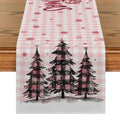 Axyaa Christmas Tree Gold Snowflake Table Runner for Farmhouse Holiday Party
