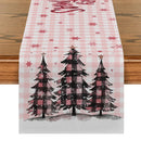 Axyaa Christmas Tree Gold Snowflake Table Runner for Farmhouse Holiday Party
