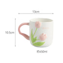 Axyaa Camellia Flower Ceramic Coffee Mug, 450ml Capacity