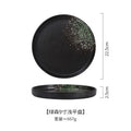 Axyaa 9-Inch Ceramic Flat Chassis Plate - Restaurant Tableware for Steak, Pasta, Pizza