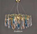 Axyaa Colorful Crystal Chandelier: Modern Luxury Italian Style Nordic Art Lamp