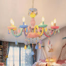 Axyaa Crystal Chandelier: Nordic Princess Room Lighting for Children