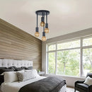 Axyaa Black Modern 4-E27 Base Ceiling Light for Bedroom, Kitchen, Hallway - Bulbs Not Included
