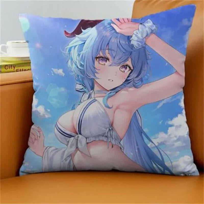 Axyaa Gan Rain Anime Cushion Cover for Stylish Home Decor