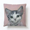Axyaa Cartoon Animal Linen Pillowcase for Home Sofa Decor