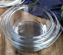 Axyaa 700ml Glass Bowl with Lid, Heat-Resistant Microwave Soup Bowl & Salad Plate
