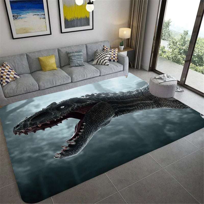 Axyaa Dinosaur Fossil 3D Floor Mat: Premium Design for Living Room & Children's Bedroom