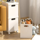 Axyaa Clear Drawer Boxes with Lids & Wheels - Household Plastic Organizers