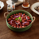 Axyaa Coarse Pottery Double Ear Plate for Crayfish with High Aesthetic Value