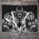 Axyaa Orangutan Rhino Animal Fitness Tapestry Wall Hanging for Home Decoration