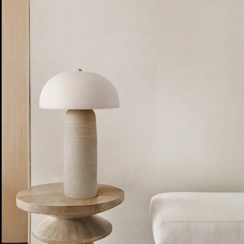 Axyaa Ceramicah Tera Lamp: Nordic Retro Design for Minimalist Living Room