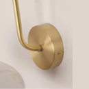 Axyaa Glass LED Wall Sconce, Pull Chain Switch Nordic Copper Light Fixture