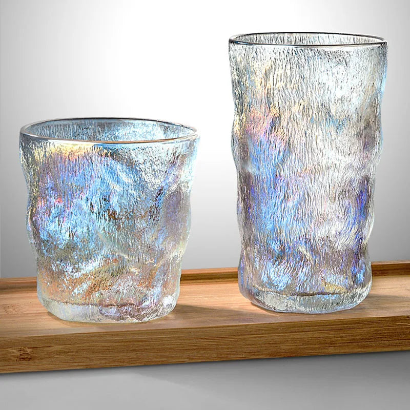 Axya Glass Coffee Cups Gradient Texture, Perfect for Tea, Juice, and Gifts.