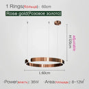 Modern LED Ring Chandelier for Dining and Living Room, Nordic Home Decor by Axyaa