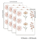 Axyaa Watercolor Flora Peel and Stick Wall Stickers - Kid's Room, Playroom, Nursery