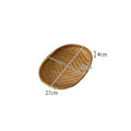 Axyaa Oval Bamboo Storage Basket - Hotel Quality Fruit Basket & Bun Holder
