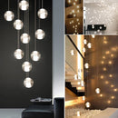 Axyaa Glass Ball Pendant Lights for Villa Staircases, Restaurant, and Bar Decor