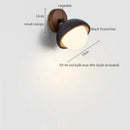 Axyaa Black Travertine LED Wall Lamp Adjustable Hose Toggle Switch