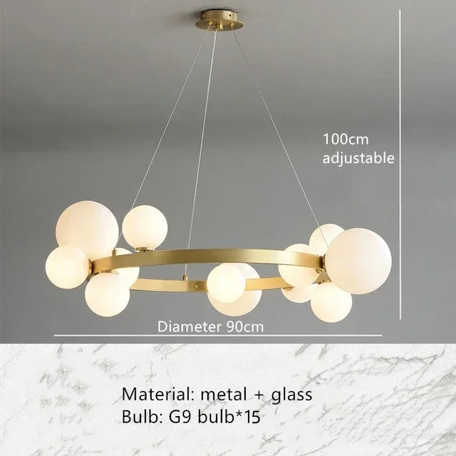 Axyaa Adjustable Hanging Chandelier for Home Decoration