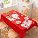 Axyaa Light Luxury Rectangular Tablecloth with Oil-Proof and Anti-Scalding Features