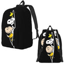 Axyaa Snoppy Canvas Backpack for Middle High College School Students