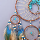 Axyaa Five-ring Tree of Life Dream Catcher with Natural Feathers