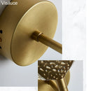 Axyaa Brass Copper LED Wall Sconces for Bedroom Living Room Lighting