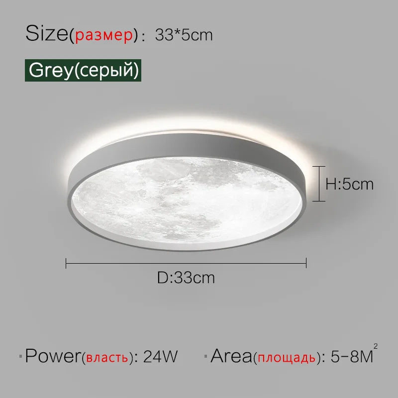 Axyaa Round LED Ceiling Lamp: Modern Nordic Style for Bedroom, Aisle, Corridor, Balcony