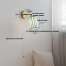 Axyaa White Glass LED Wall Light with Pull Chain Switch & Copper Base