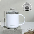 Axyaa Stainless Steel Double-Layer Water Cup with Lid for Home & Office