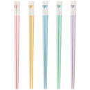 Axyaa Love Alloy Chopsticks Set - Non-Slip, Healthy, Korean Style, 5 Pairs