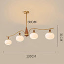 Axyaa Pink White Glass Ball Chandelier for Girl's Room or Kitchen