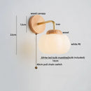 Axyaa Cotton LED Wall Lamp PE Lampshade Pull Chain Switch Nordic Stair Light Fixtures