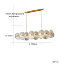 Axyaa Nordic Glass LED Pendant Light for Modern Luxury Living Room, Restaurant & Bedroom
