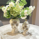 Axyaa Gold-Plated Ceramic Flower Arrangement Vase