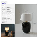 Axyaa Red/White/Black Ceramics Table Lamp with Touch Switch - LED Desk Light for Home Decor