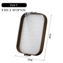 Axyaa Acrylic Bamboo Tea Tray with Flower Handle for Home and Hotel
